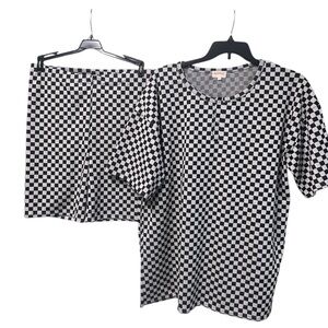 French Connection Monochrome Checkered Tee